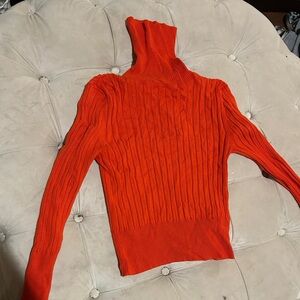 Zara Bold Orange Ribbed Knitwear